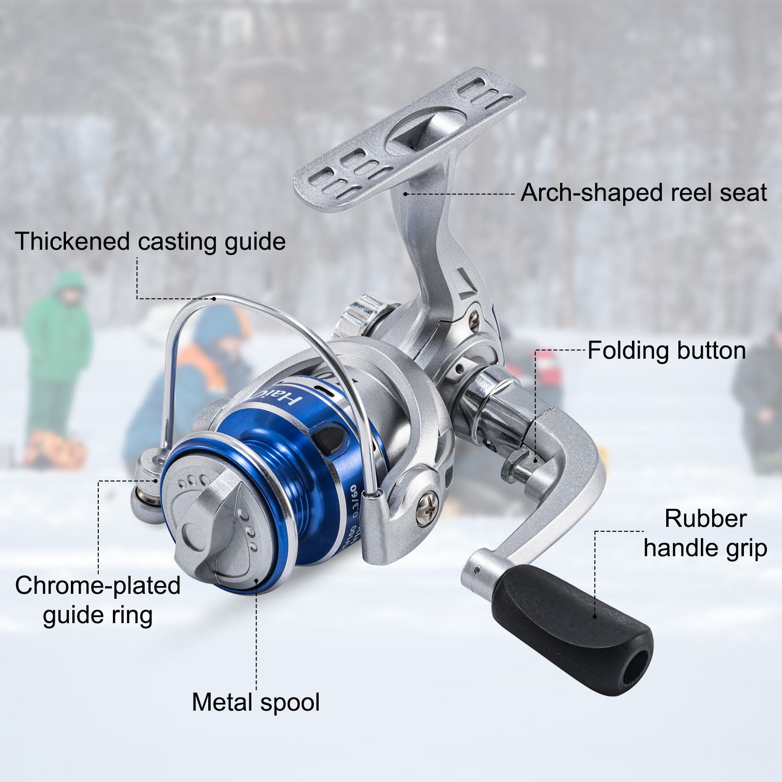 Nuovi Mulinelli Goture per Pes - Ice Fishing Reel recensione e prezzo