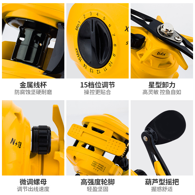 Mulinello da Casting Giallo N+ - Ice Fishing Reel recensione e prezzo